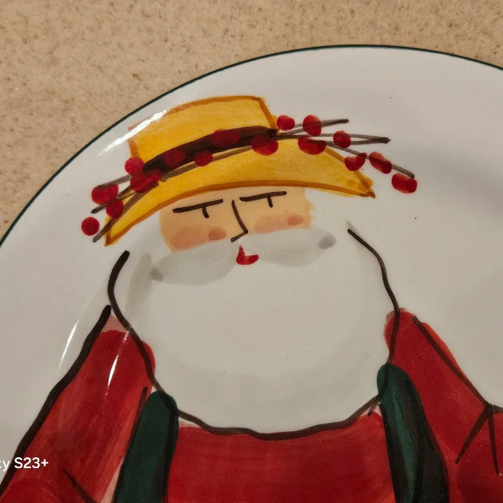 LIMITED EDITION VIETRI OLD ST NICK GARDENING SANTA 2022 CHRISTMAS HOLIDAY PLATE
